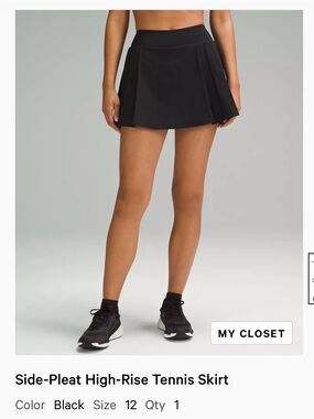 lululemon athletica Black Athletic Skirt with Inner Shorts